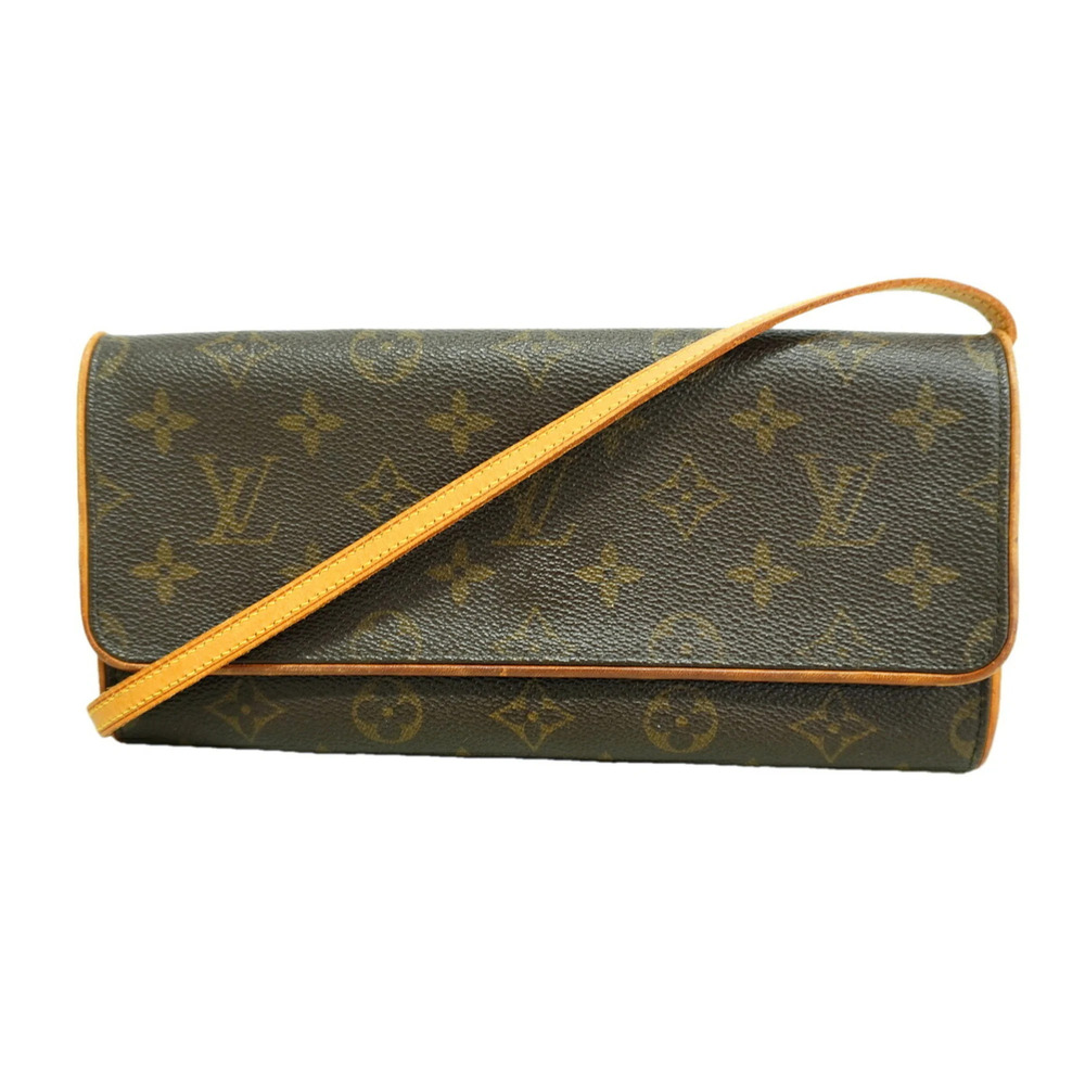 Louis Vuitton Monogram Pochette Twin GM Shoulder Bag M51852 Brown Women's